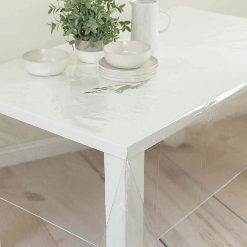 Benson Mills Heavy Duty Crystal Clear Plastic 100% Waterproof Tablecloth Protector, Vinyl PVC Table Cloth, Oil Spill Proof Wipe Clean Table Cover Tables (70" x 108" Extra Wide Rectangular/Oblong) - Image 5